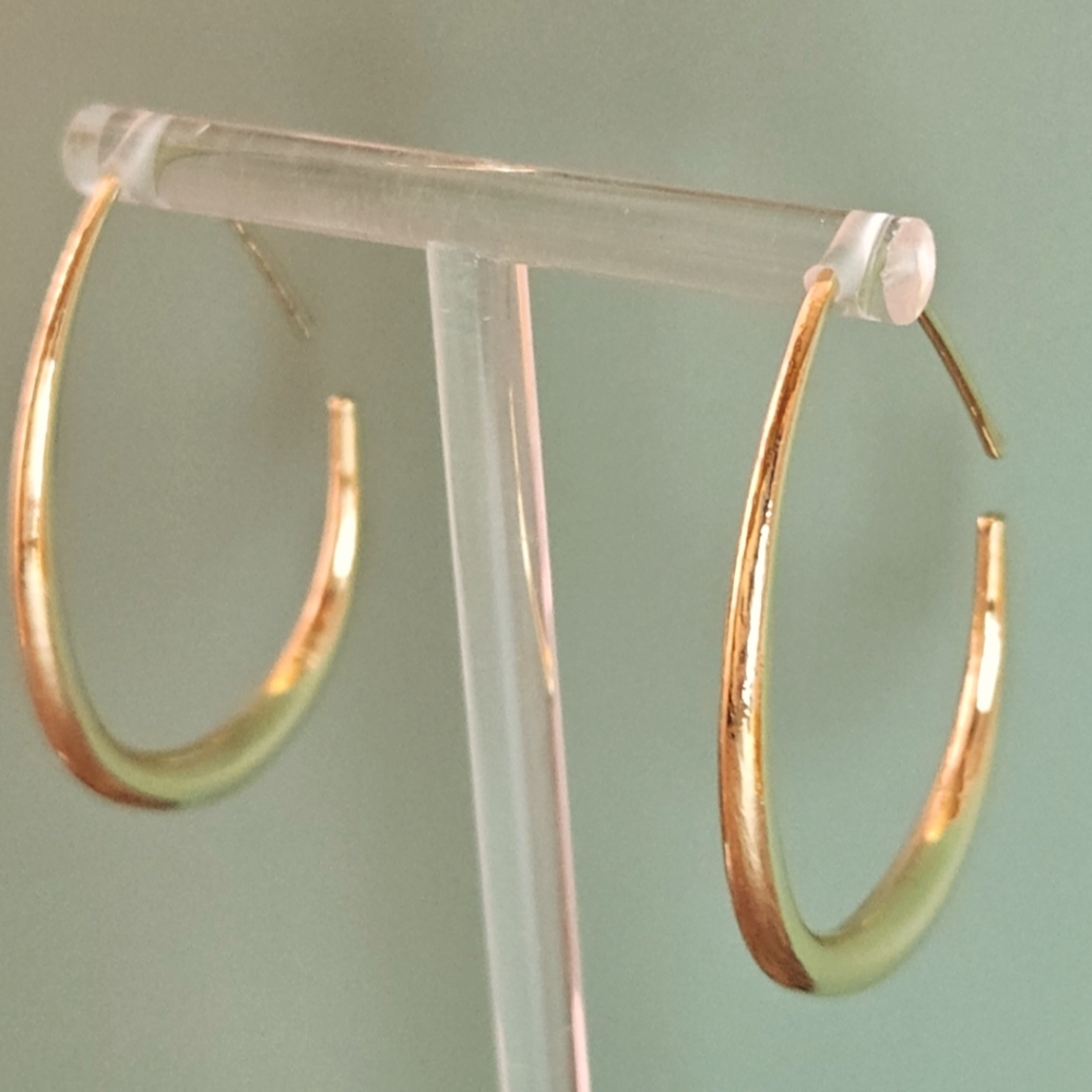 New Teardrop Gold Tone Earrings
